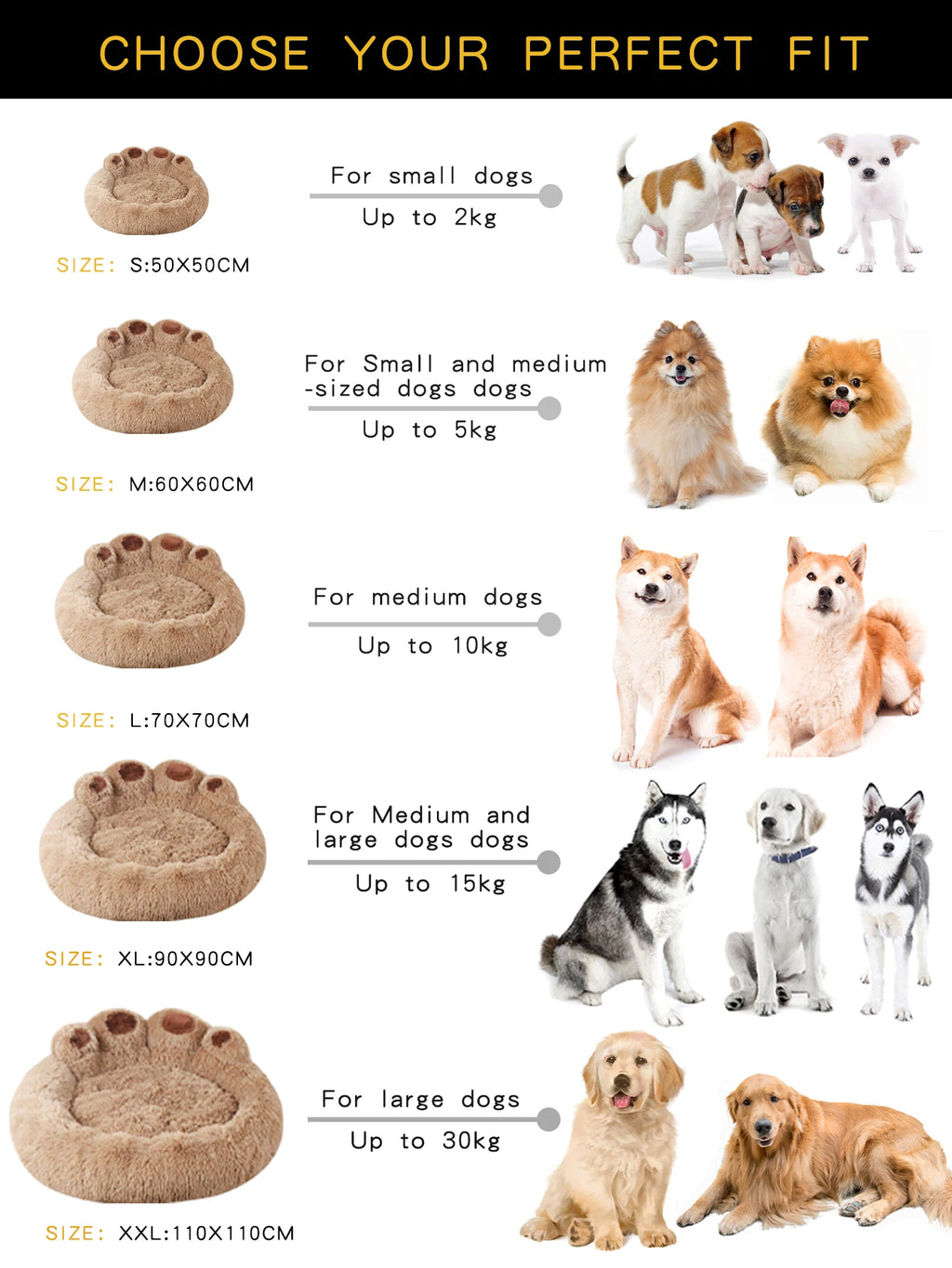 Lit douillet pour chien et chat – Peluche hiver, coussin apaisant