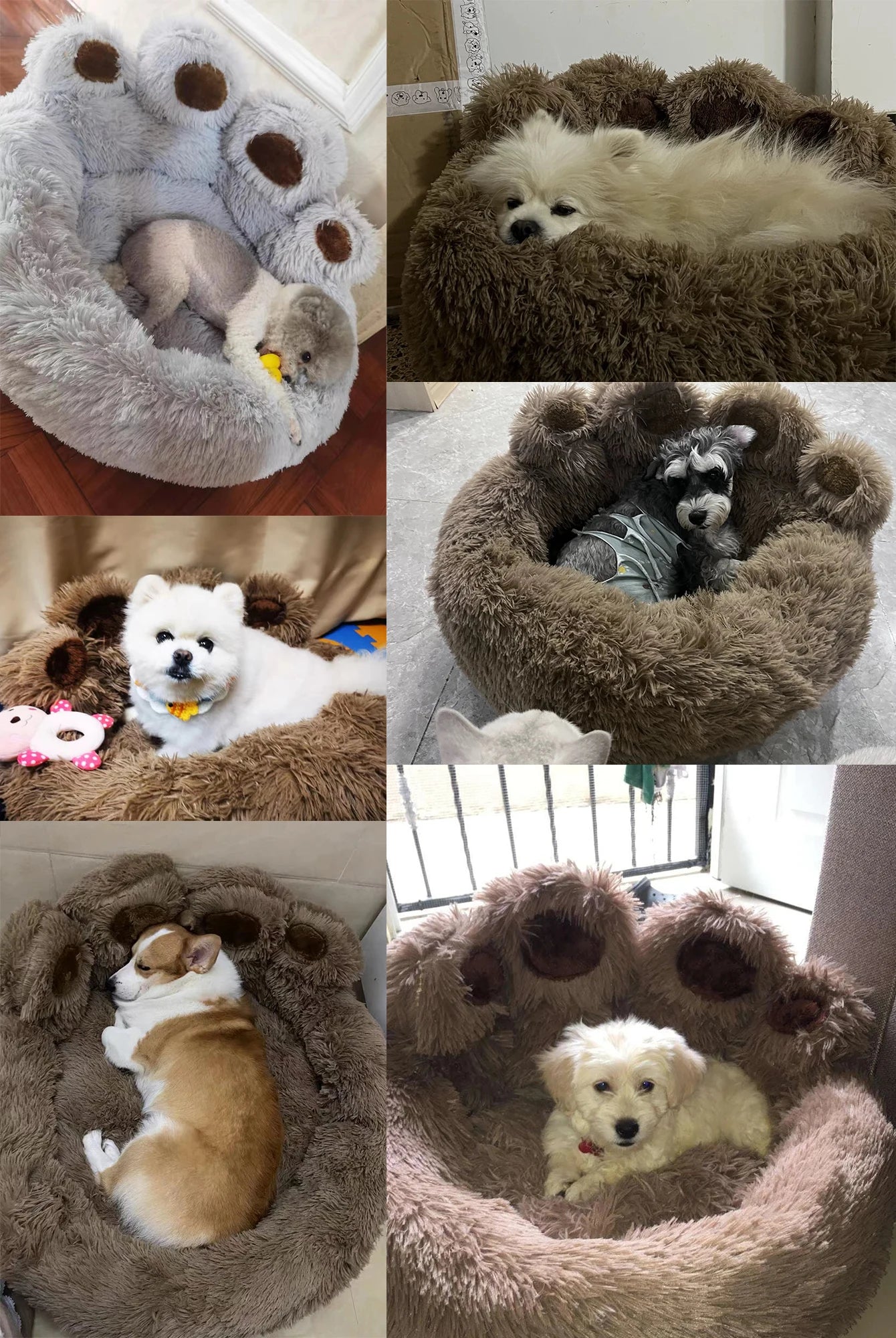 Lit douillet pour chien et chat – Peluche hiver, coussin apaisant