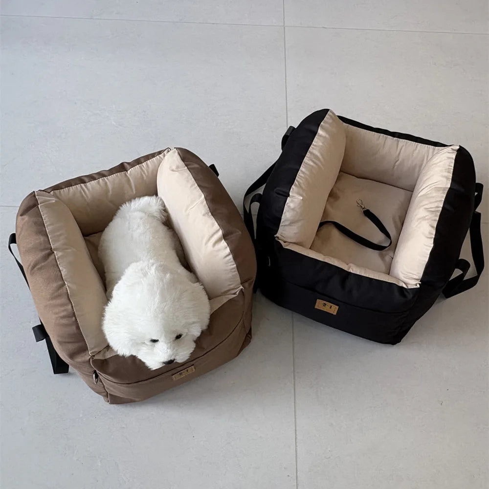 Siège auto pour chien et chat – Universel, lavable, avec ceinture de sécurité