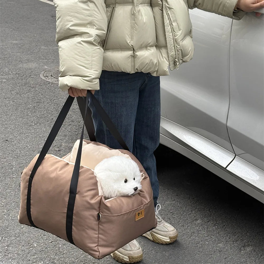 Siège auto pour chien et chat – Universel, lavable, avec ceinture de sécurité