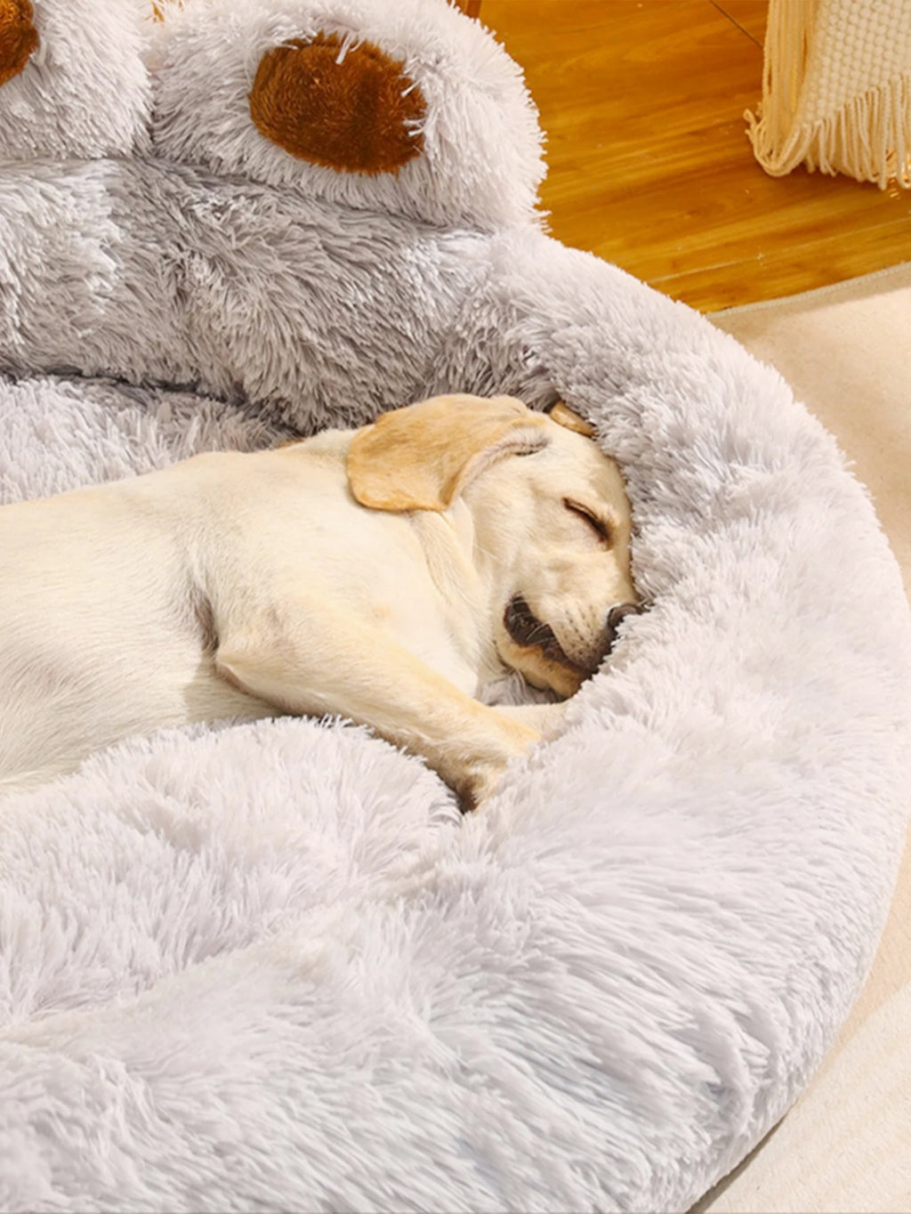 Lit douillet pour chien et chat – Peluche hiver, coussin apaisant