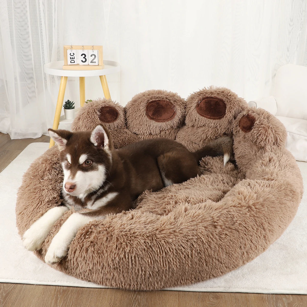 Lit douillet pour chien et chat – Peluche hiver, coussin apaisant
