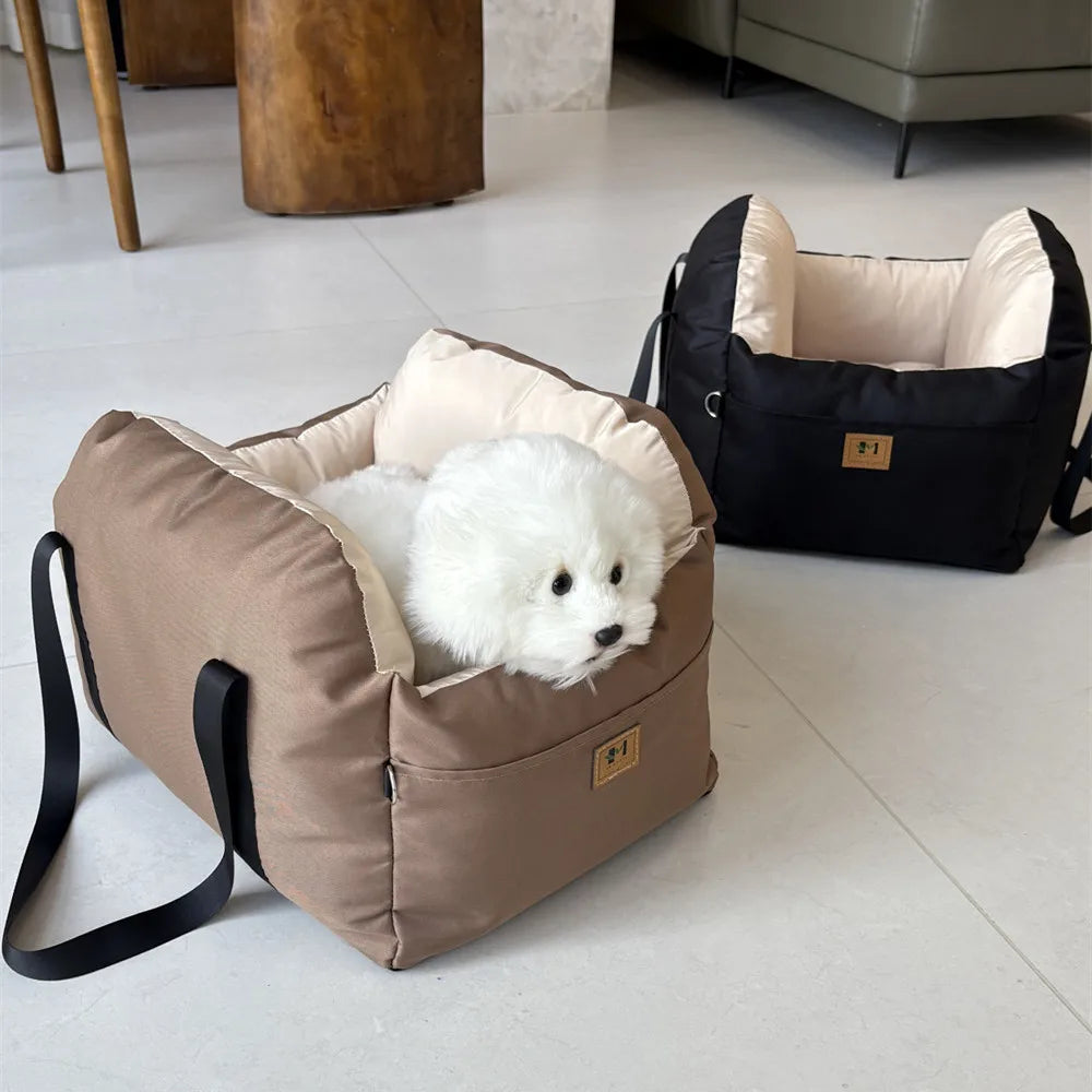 Siège auto pour chien et chat – Universel, lavable, avec ceinture de sécurité