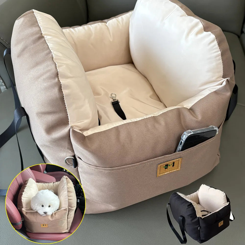 Siège auto pour chien et chat – Universel, lavable, avec ceinture de sécurité