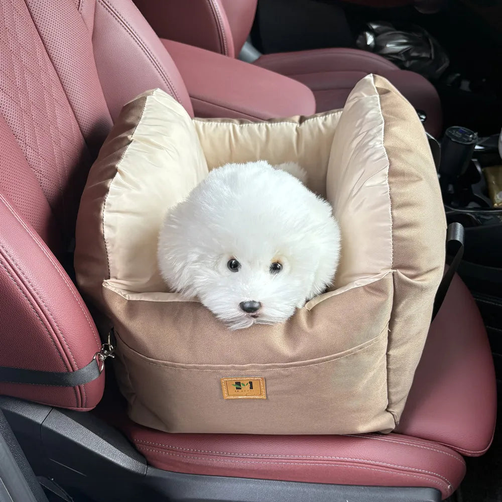 Siège auto pour chien et chat – Universel, lavable, avec ceinture de sécurité