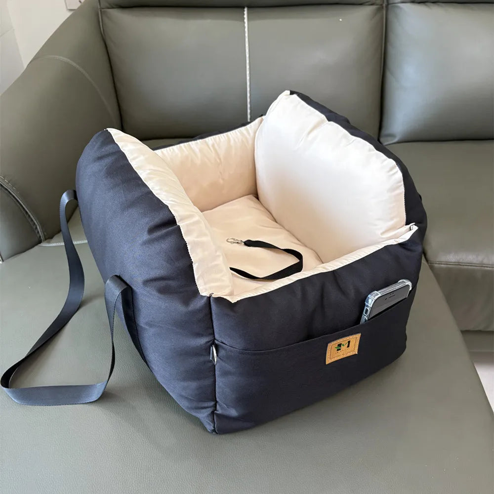 Siège auto pour chien et chat – Universel, lavable, avec ceinture de sécurité