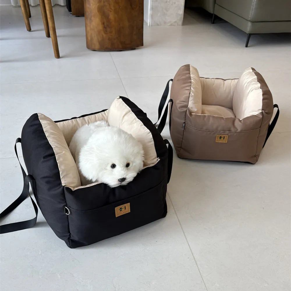 Siège auto pour chien et chat – Universel, lavable, avec ceinture de sécurité