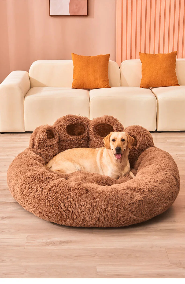 Lit douillet pour chien et chat – Peluche hiver, coussin apaisant