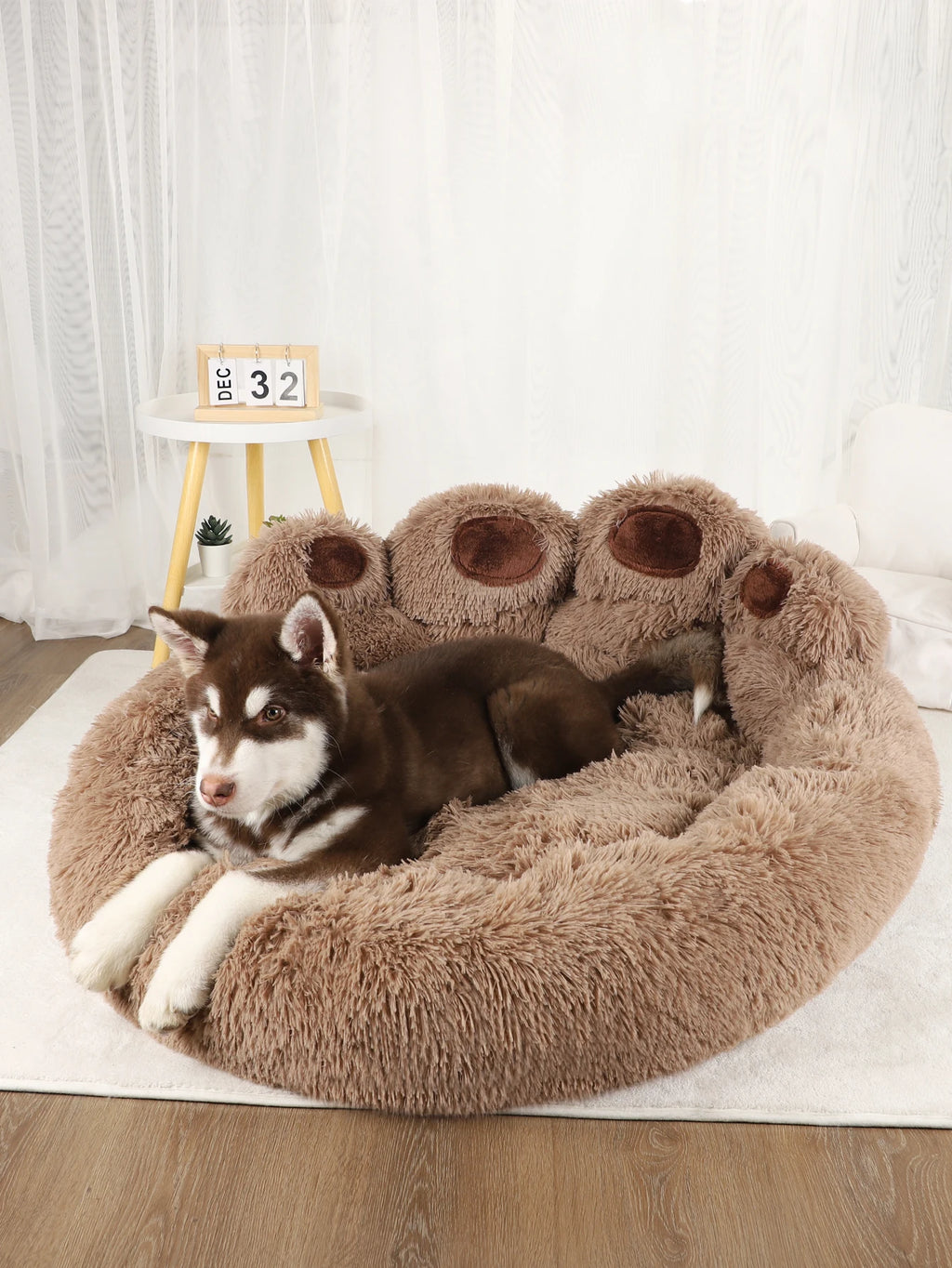 Lit douillet pour chien et chat – Peluche hiver, coussin apaisant