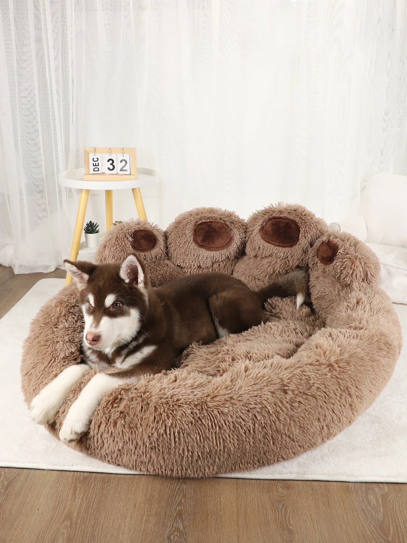 Lit douillet pour chien et chat – Peluche hiver, coussin apaisant