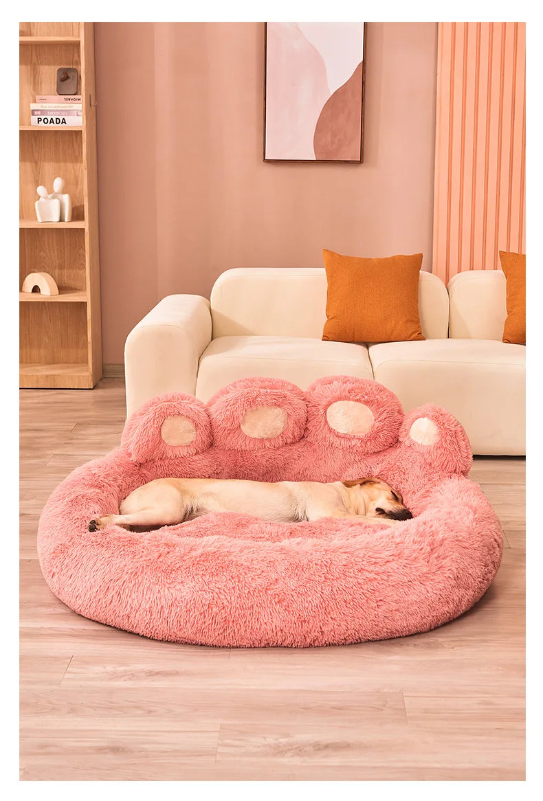 Lit douillet pour chien et chat – Peluche hiver, coussin apaisant