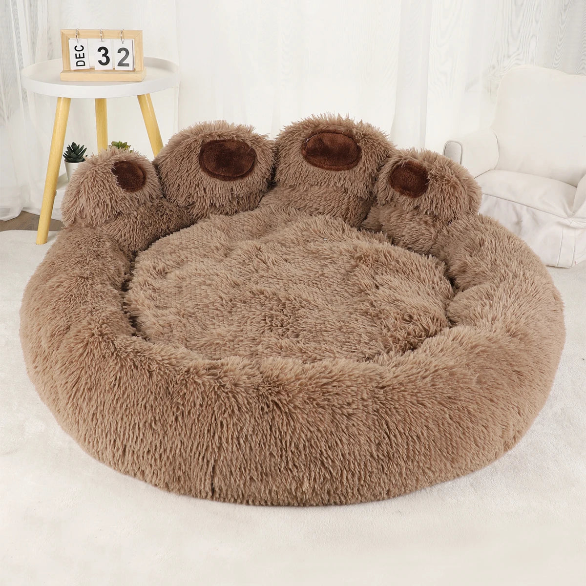 Lit douillet pour chien et chat – Peluche hiver, coussin apaisant